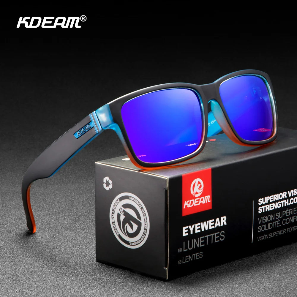 KDEAM Revamp Of Sport Men Sunglasses Polarized Shockingly Colors Sun Glasses Outdoor Driving Photochromic Sunglass With Box - chinatopmarket