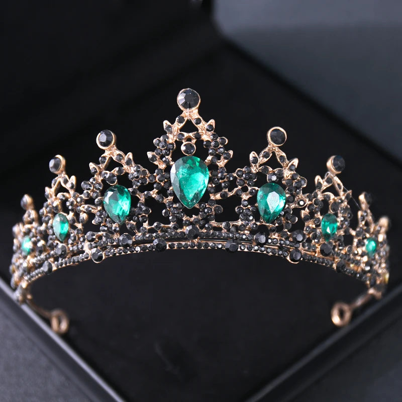 Wedding Hair Tiara Crystal Bridal Tiara Crown Silver Color Diadem Veil Tiaras Wedding Hair Accessories Headpieces Head Jewelry - chinatopmarket