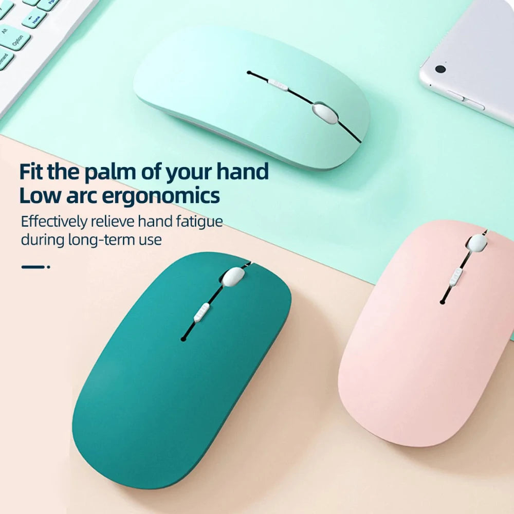 Silent Bluetooth Mouse Marcaron Computer Laptop Optical Mouse Wireless for iPad Samsung Tablet Universal Mice Noiseless - chinatopmarket