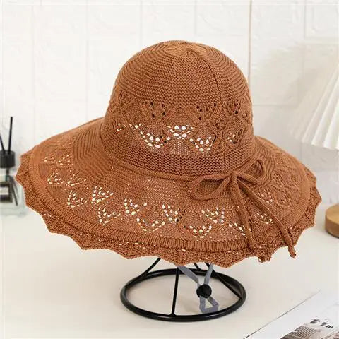 1pc Stylish Wide Brim Sun Hat for Women,Lightweight Foldable Beach Hat Perfect for Summer Trip,Portable Outdoor Visor for Tralve - chinatopmarket