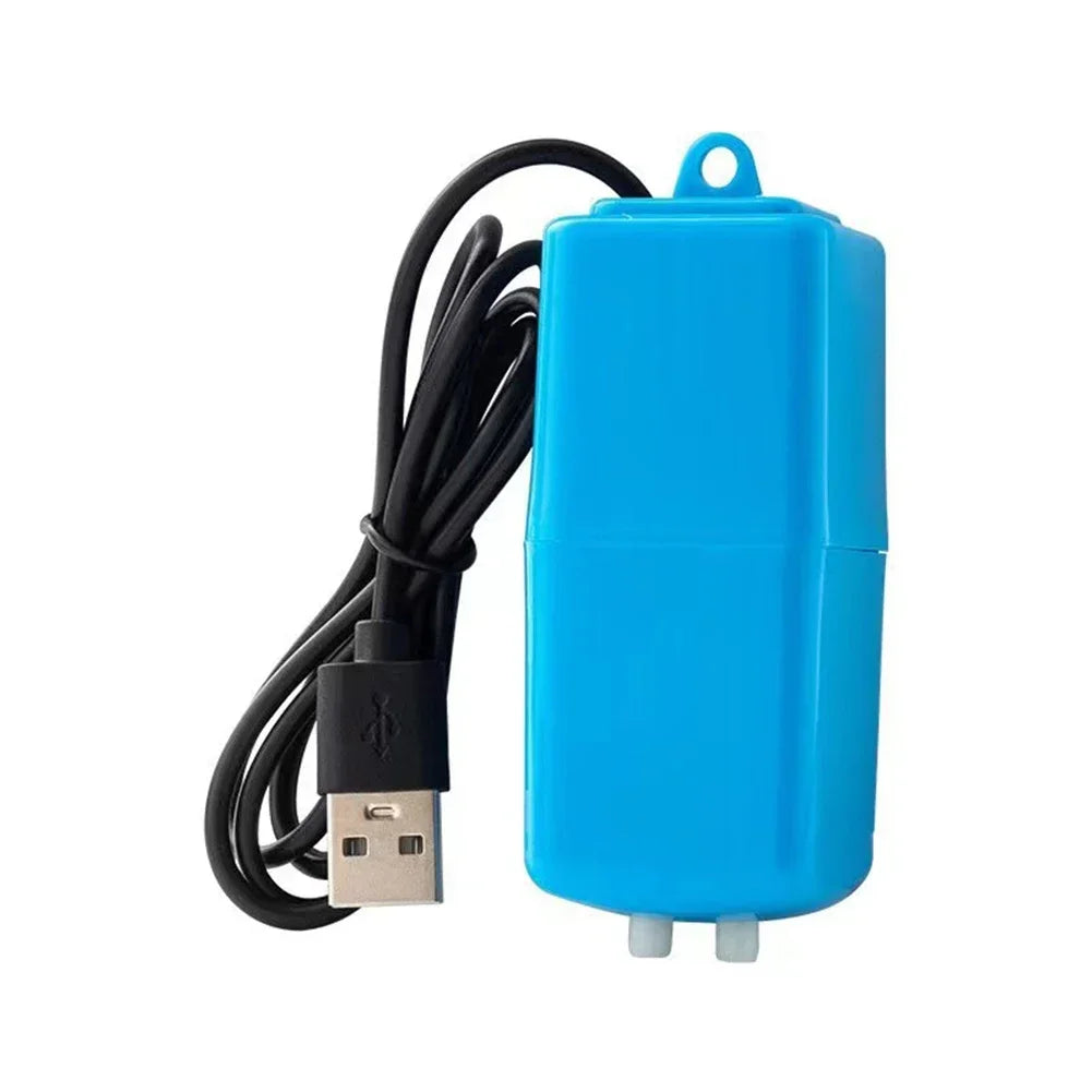 Mini Aquarium Air Pump Kit Oxygen Pump with Air Stone,Silent High Energy Efficient,USB Aquarium Filter, Fishing Tank Accessories - chinatopmarket