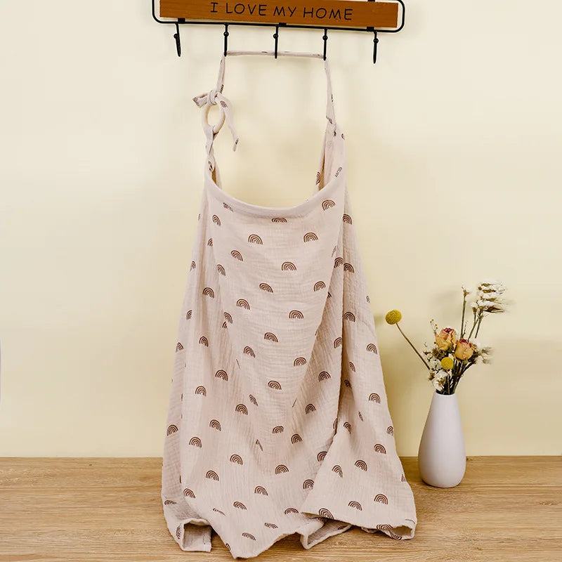 Breathable Baby Nursing Cover Maternity Breastfeeding Cover Cotton Muslin Baby Feeding Blanket Privacy Apron Stroller Blankets - chinatopmarket