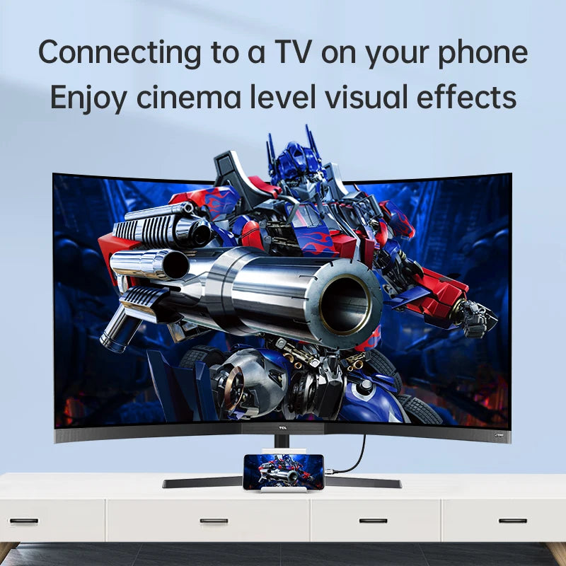 USB C to HDMI Cable 8K@60Hz 4K@120Hz Type C to HDMI-Compatible HDTV Cable for TV Converter MacBook Air iPad USB-C HDMI Adapter - chinatopmarket