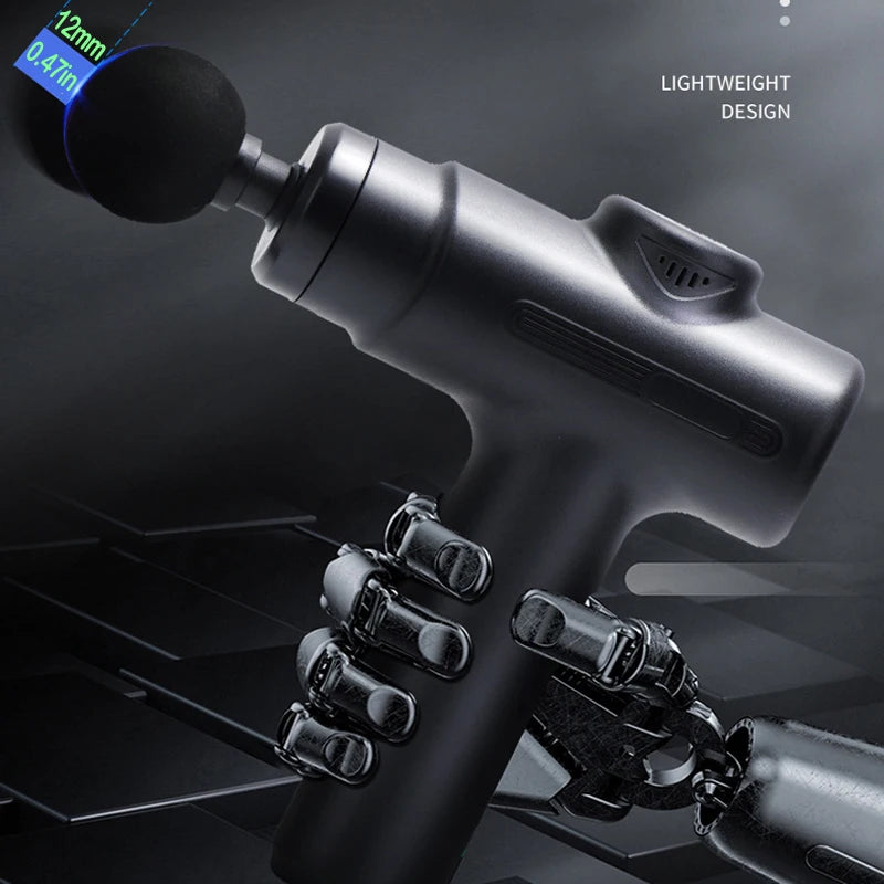 Electric Massage Gun Deep Tissue Facial Massgaer 8 Heads Arms Back Leg Muscle Relaxing For Body Back Arm Sport Fitness - chinatopmarket