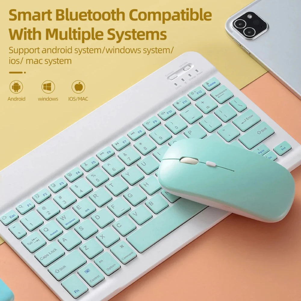 Silent Bluetooth Mouse Marcaron Computer Laptop Optical Mouse Wireless for iPad Samsung Tablet Universal Mice Noiseless - chinatopmarket