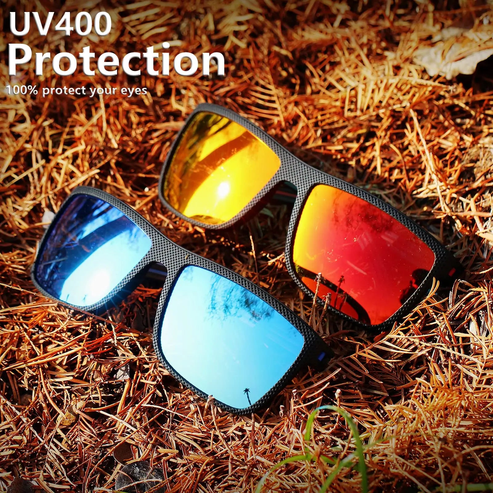3/4 Pack New Designer Box Polarized Colorful Sunglasses for Men and Women Suitable for Driving, Fishing, Outdoor Sports UV400 - chinatopmarket