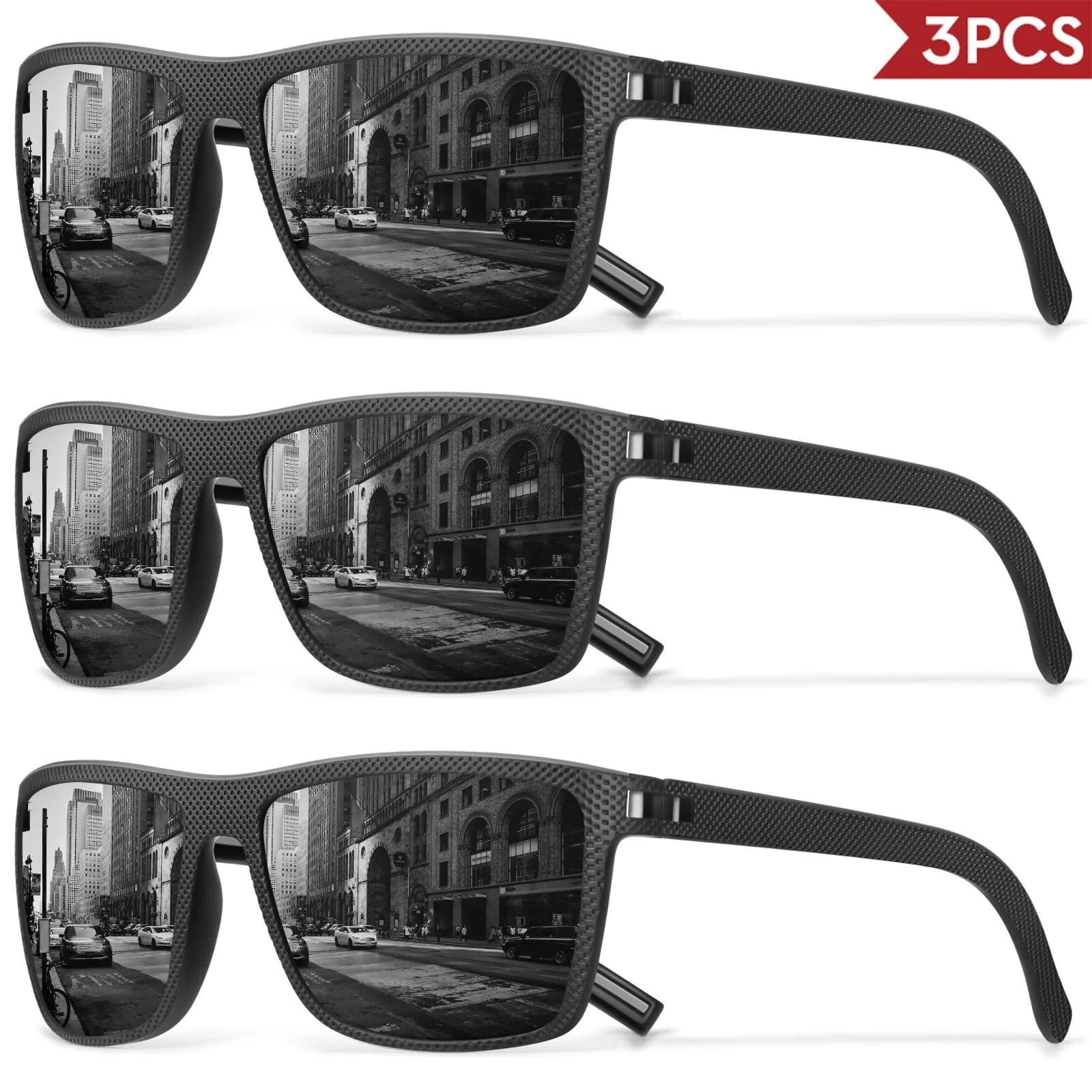 3/4 Pack New Designer Box Polarized Colorful Sunglasses for Men and Women Suitable for Driving, Fishing, Outdoor Sports UV400 - chinatopmarket