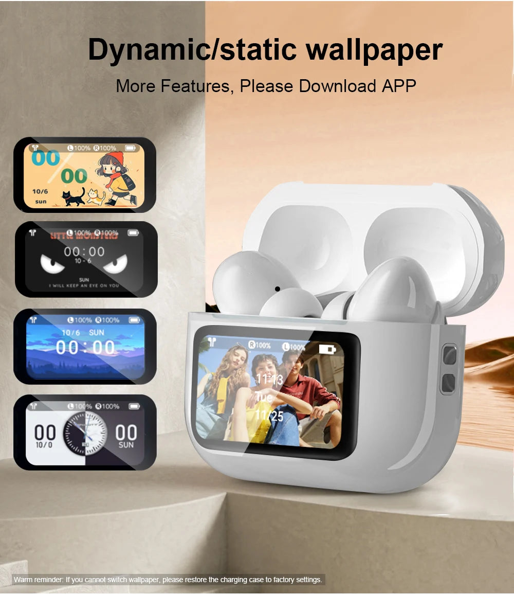 Choice ERAZER Airs Pro Wireless Bluetooth Earphones Touch Screen Headphones HiFi Earbuds ANC Noise Reduction Headsets HD Call