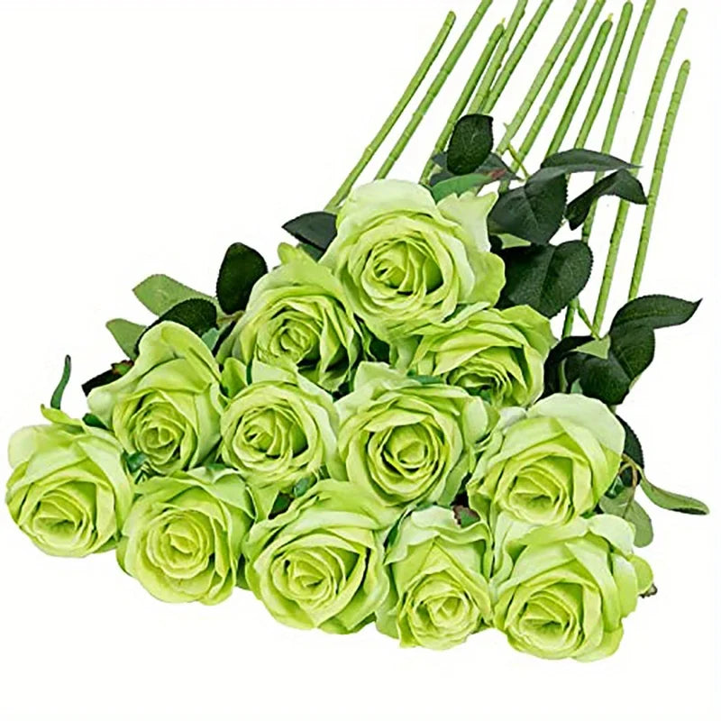 12pcs Realistic Artificial Rose Bouquet for Weddings, Birthdays, and More  for Floral Arrangements and Home Decor - chinatopmarket
