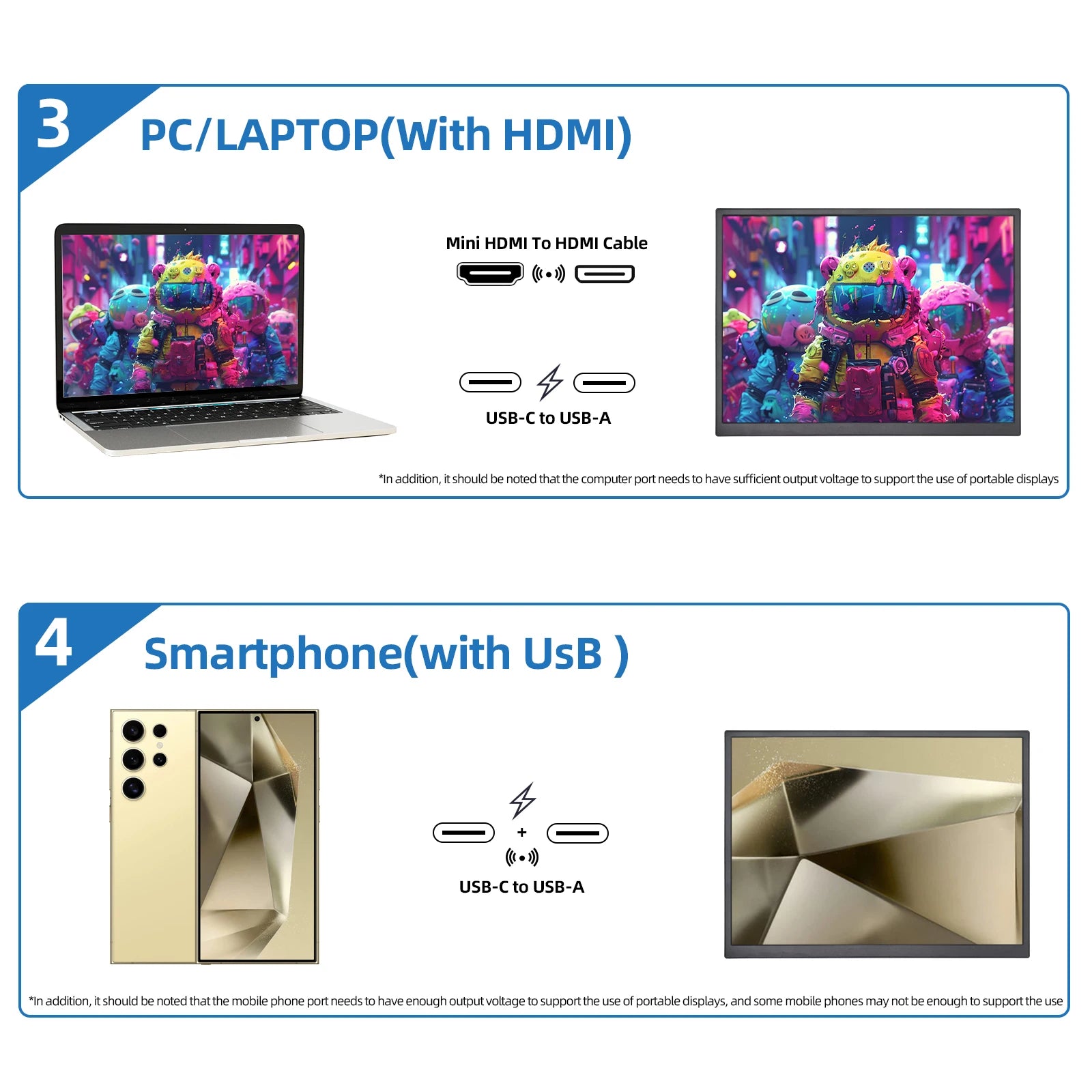 ZSUS 10.5-Inch Portable Monitor 1280P 100%sRGB 15:10 Low Blue Light For XBox PS4 / 5 Switch Cell Phone PC Loptop Extension - chinatopmarket