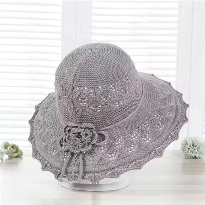 Fold Wide Brim Sun Hat Woman Summer Straw Hat Woman Beach Protection Dense Hat Women XKTYM01 - chinatopmarket