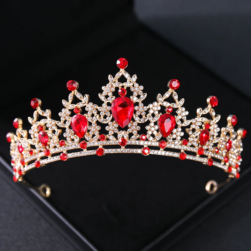 Wedding Hair Tiara Crystal Bridal Tiara Crown Silver Color Diadem Veil Tiaras Wedding Hair Accessories Headpieces Head Jewelry - chinatopmarket
