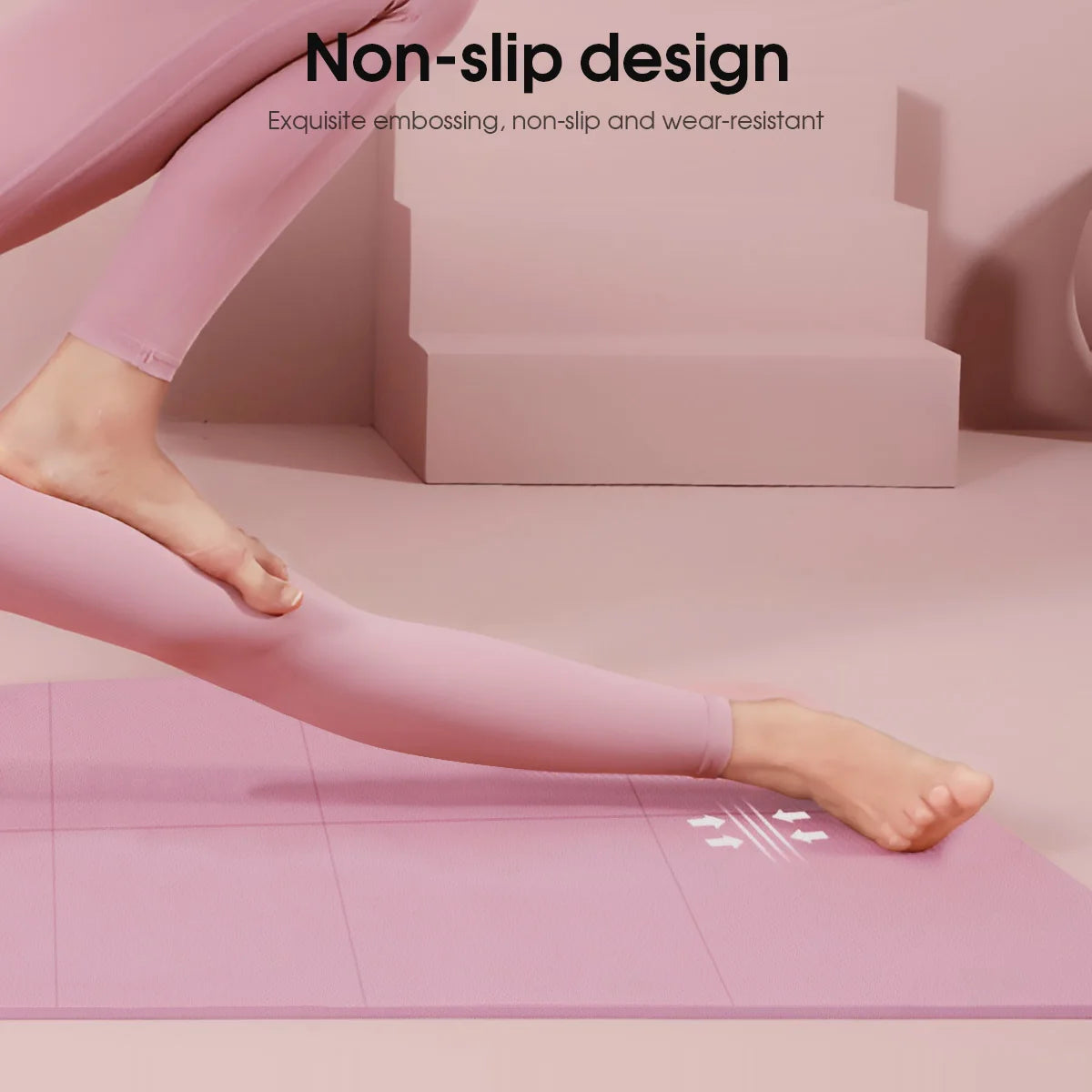 A 4mm thick, non-slip foam fitness mat  for yoga, pilates, gymnastics and general exercise - chinatopmarket