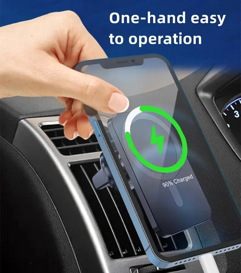 30W Magnetic Car Wireless Charger For iPhone 15 14 13 12 Pro Max Mini Macsafe Car Phone Holder Stand Mount Fast Charging Station - chinatopmarket