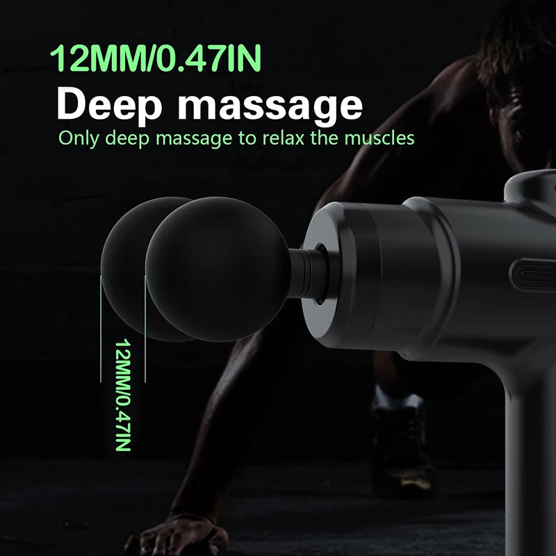 Electric Massage Gun Deep Tissue Facial Massgaer 8 Heads Arms Back Leg Muscle Relaxing For Body Back Arm Sport Fitness - chinatopmarket