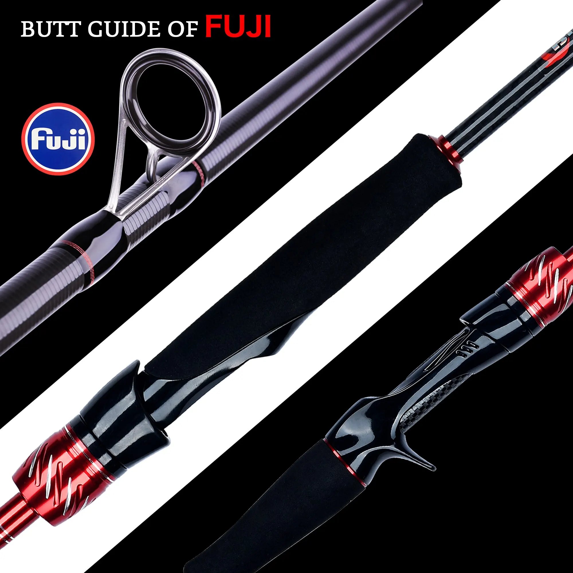 BIUTIFU Traveller Spinning Casting Fuji Lure Mini Rock Fishing Rod 1.8/2.1/2.4/2.7/3.0m Carbon Baitcasting PHISHGER Fast 5-42g - chinatopmarket