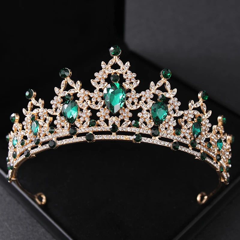 Wedding Hair Tiara Crystal Bridal Tiara Crown Silver Color Diadem Veil Tiaras Wedding Hair Accessories Headpieces Head Jewelry - chinatopmarket