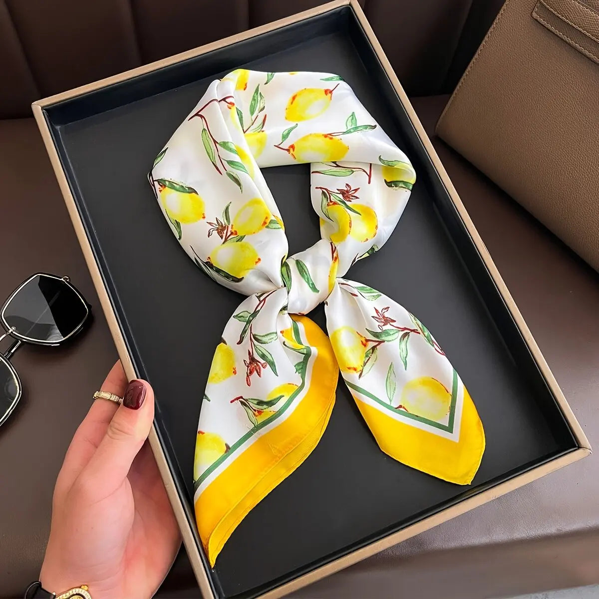 2025 New Fashion 70X70cmPrinted Women's Scarf Pashmina Silk Scarf Square Shawl Decorative Headband Neck Luxury Design Bandana - chinatopmarket
