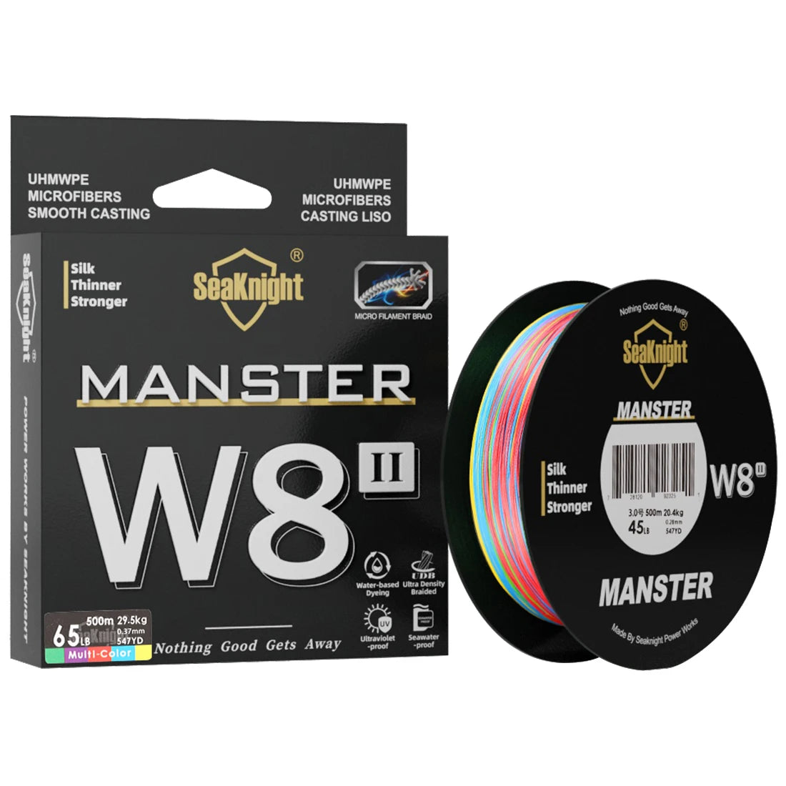 SeaKnight Brand W8 II Series Fishing Lines 8 Weaves 500m 300m 150m Upgrade Strong Braided PE Line for Seawater fishing 15-100LBs - chinatopmarket