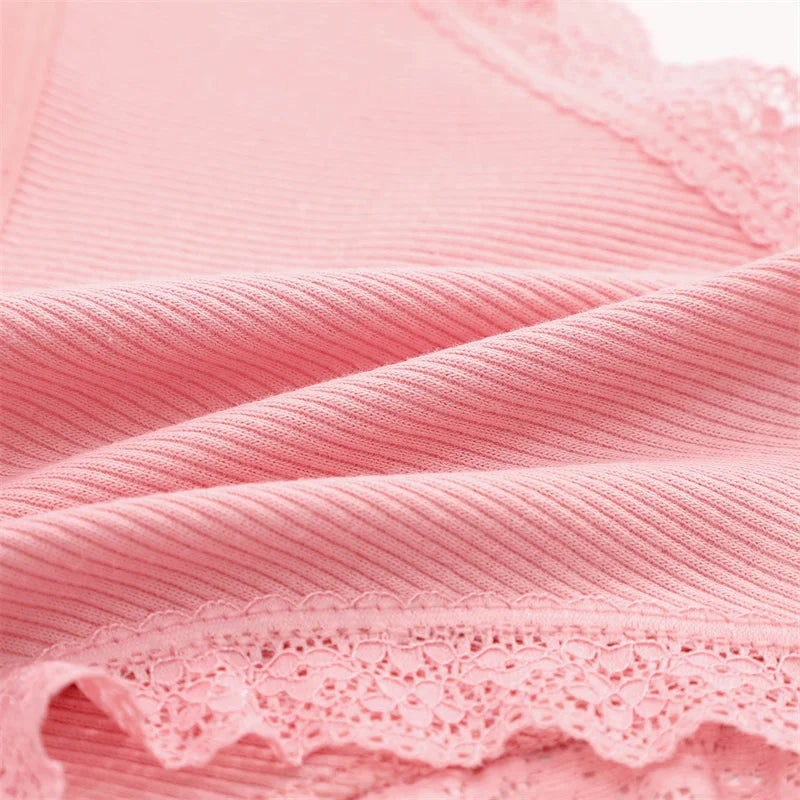 3PCS/Set Women Cotton Panties Sexy Low Rise Lace Brazilian Panties Hollow Out Soft Breathable Lingerie Female Bow Underwear S-XL - chinatopmarket