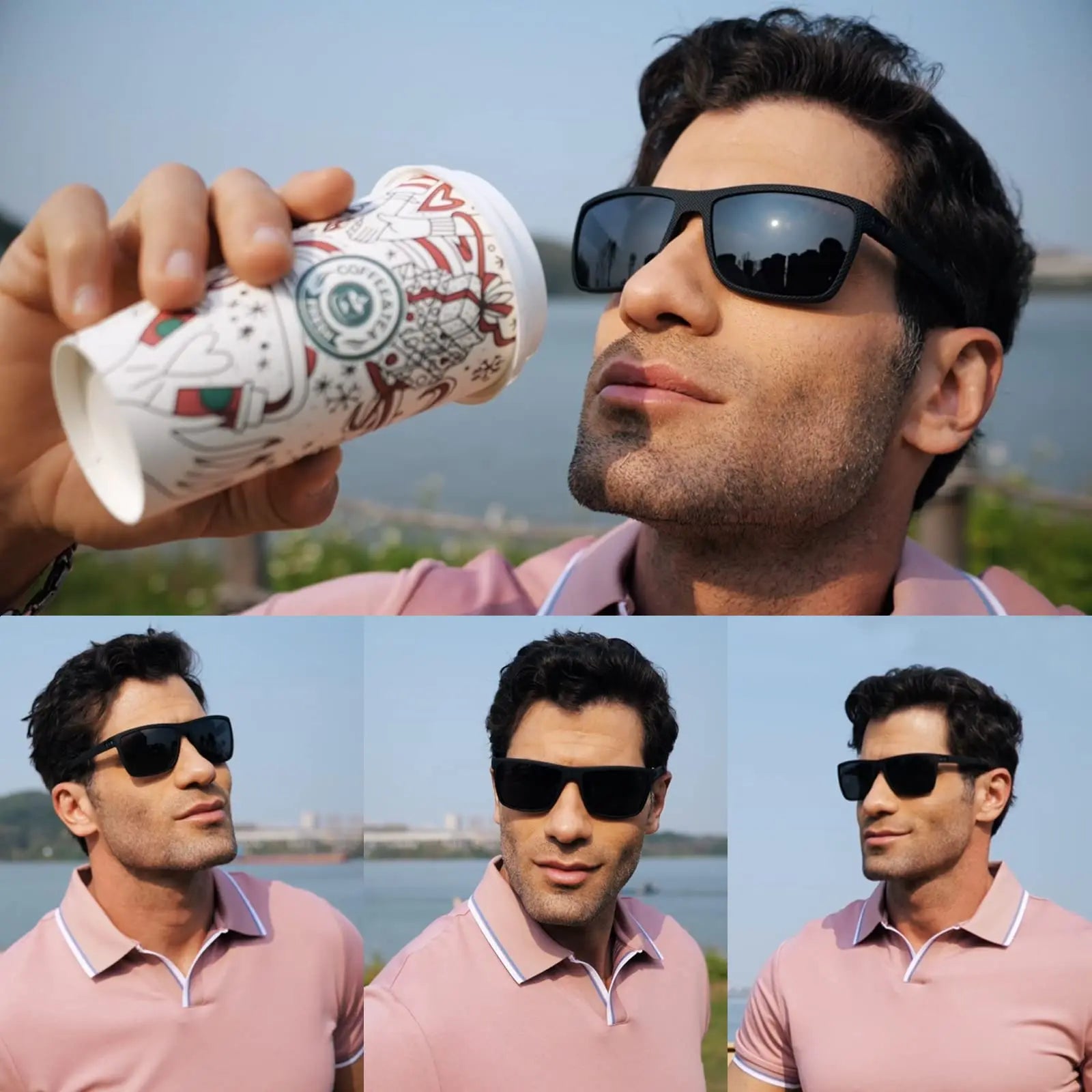 3/4 Pack New Designer Box Polarized Colorful Sunglasses for Men and Women Suitable for Driving, Fishing, Outdoor Sports UV400 - chinatopmarket