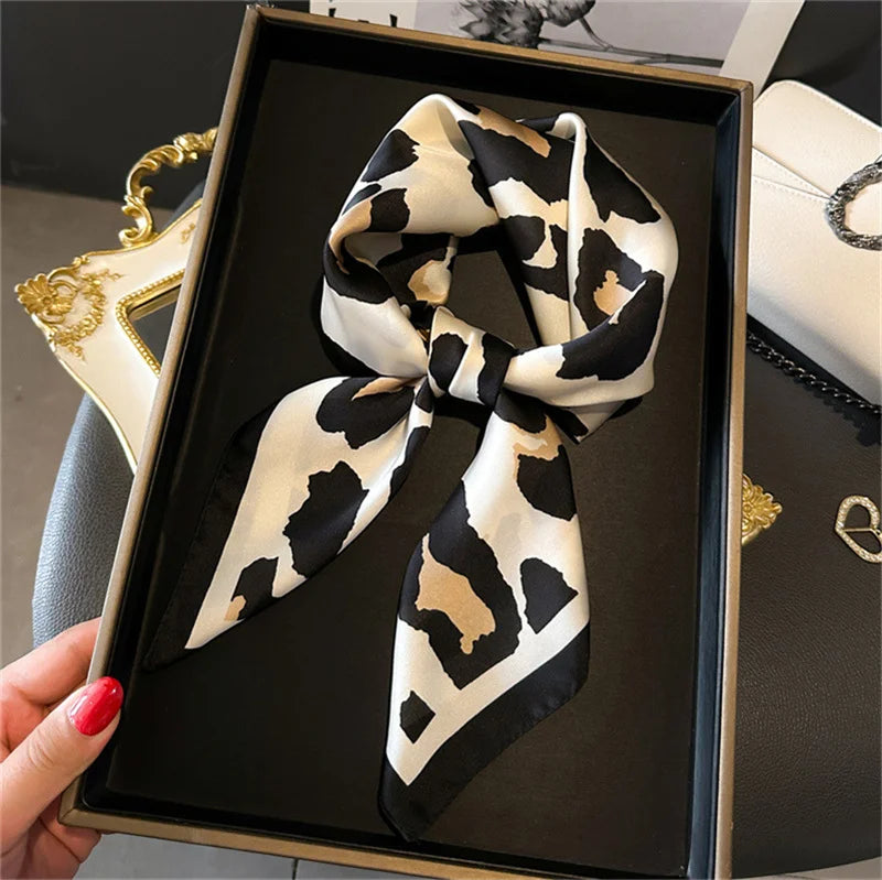 2025 New Fashion 70X70cmPrinted Women's Scarf Pashmina Silk Scarf Square Shawl Decorative Headband Neck Luxury Design Bandana - chinatopmarket