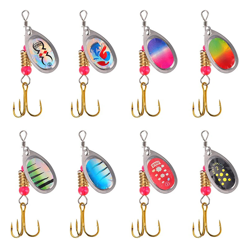16pcs Metal Spinner Bait Fishing Lure Artificial SpinnerBait For Pike Bass Trout Fishing With Fishing Bag - chinatopmarket