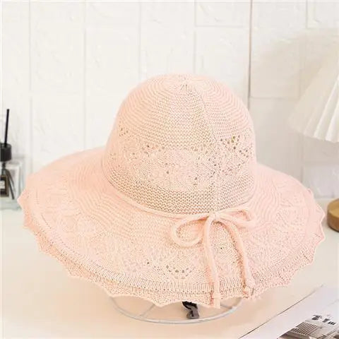 1pc Stylish Wide Brim Sun Hat for Women,Lightweight Foldable Beach Hat Perfect for Summer Trip,Portable Outdoor Visor for Tralve - chinatopmarket