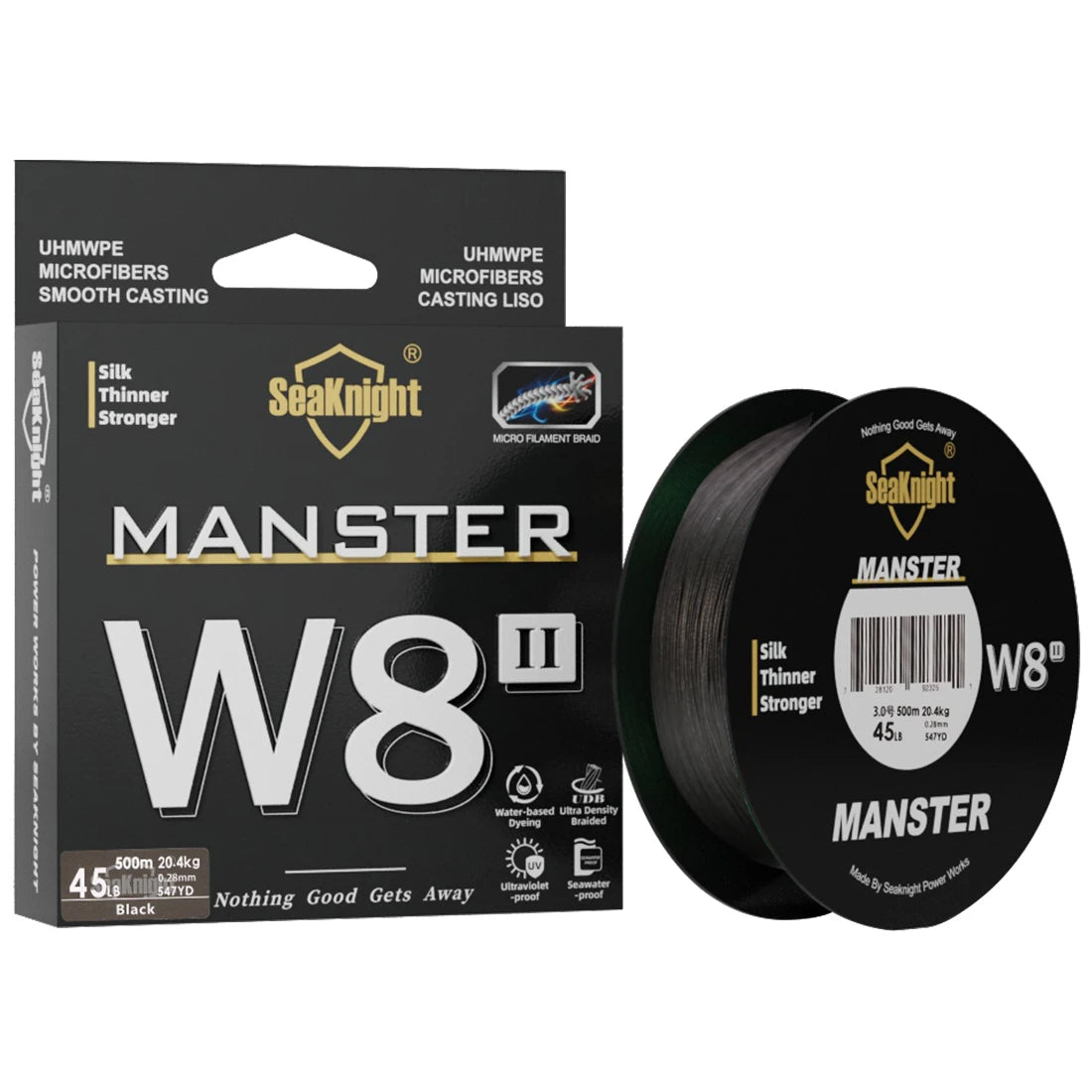 SeaKnight Brand W8 II Series Fishing Lines 8 Weaves 500m 300m 150m Upgrade Strong Braided PE Line for Seawater fishing 15-100LBs - chinatopmarket