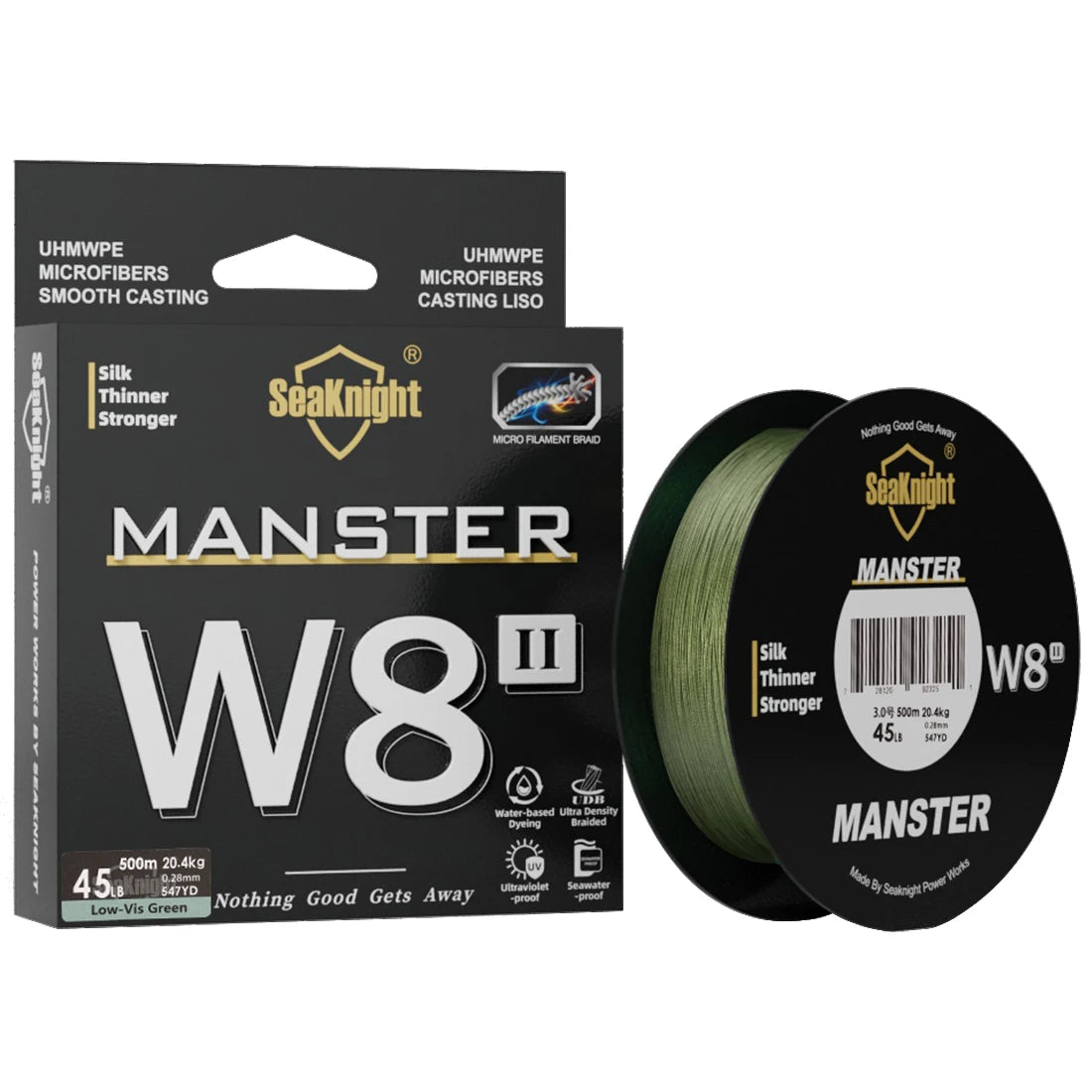 SeaKnight Brand W8 II Series Fishing Lines 8 Weaves 500m 300m 150m Upgrade Strong Braided PE Line for Seawater fishing 15-100LBs - chinatopmarket
