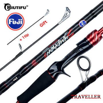 BIUTIFU Traveller Spinning Casting Fuji Lure Mini Rock Fishing Rod 1.8/2.1/2.4/2.7/3.0m Carbon Baitcasting PHISHGER Fast 5-42g - chinatopmarket