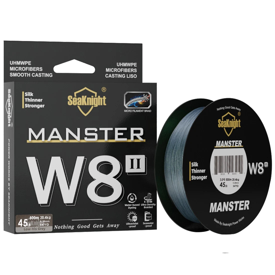 SeaKnight Brand W8 II Series Fishing Lines 8 Weaves 500m 300m 150m Upgrade Strong Braided PE Line for Seawater fishing 15-100LBs - chinatopmarket