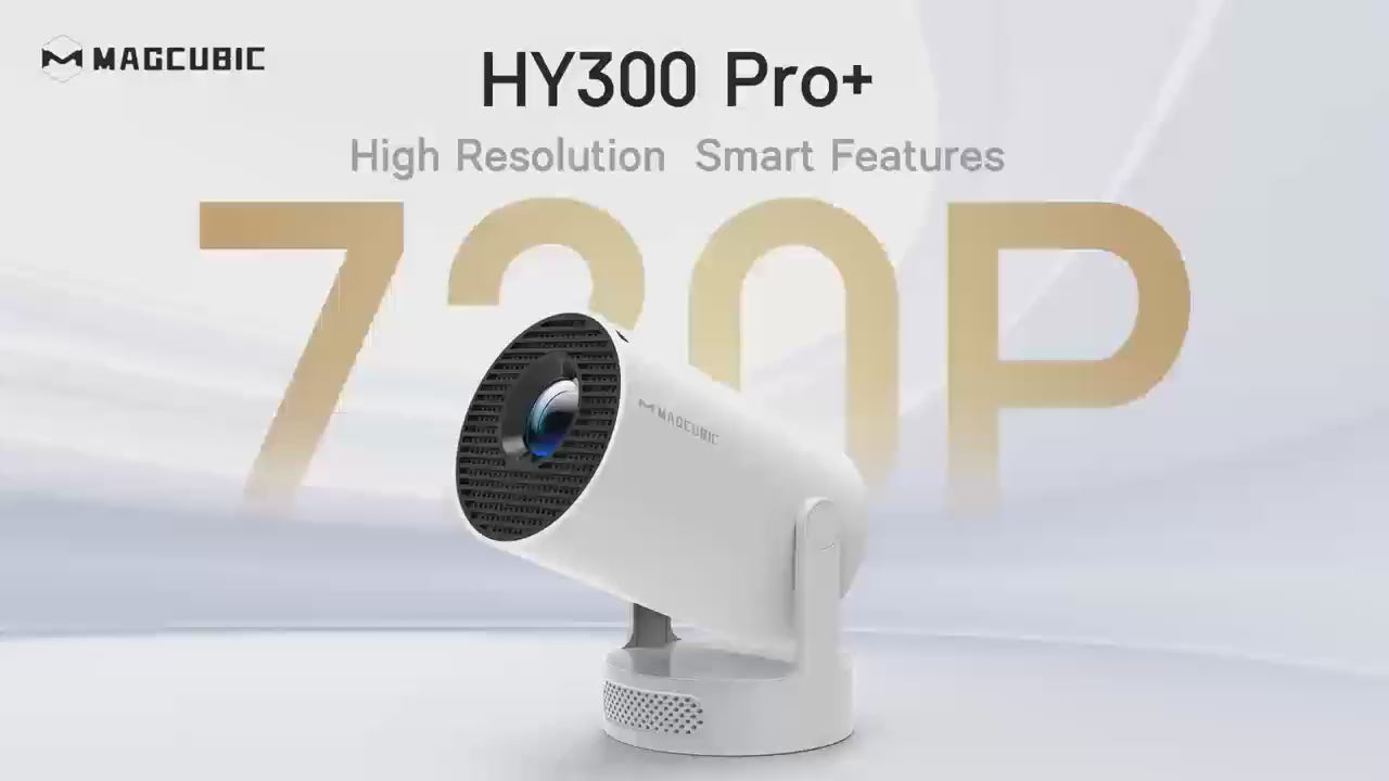 Magcubic 8K HY300 Pro + Projector Built in 5W Speaker 1280*720P Android 14 8000 Lumens Wifi6 BT5.4 Outdoor Portable Projector