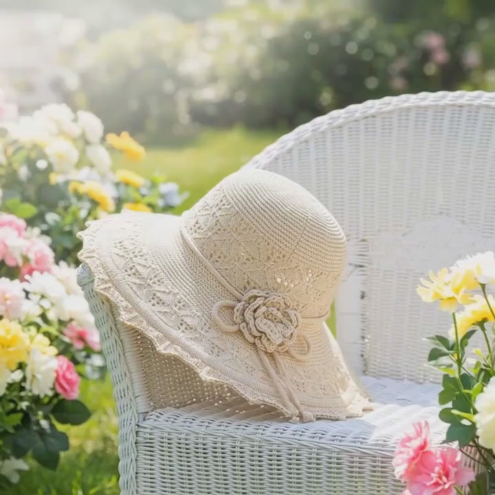 Fold Wide Brim Sun Hat Woman Summer Straw Hat Woman Beach Protection Dense Hat Women XKTYM01