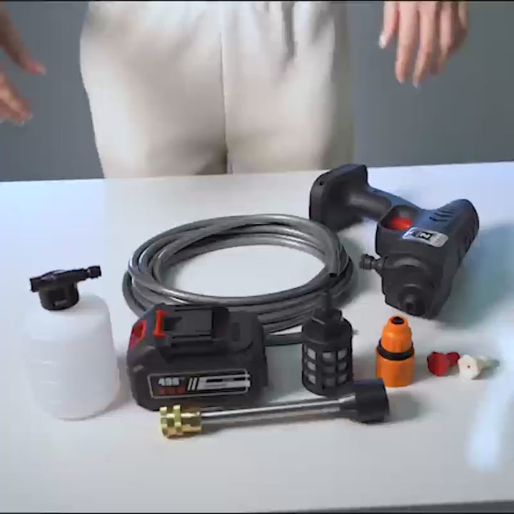 Wireless High Pressure Car Washer 30000mAh Car Wash Water Machine Gun With Li-ion Battery Self Priming Sustain Washing